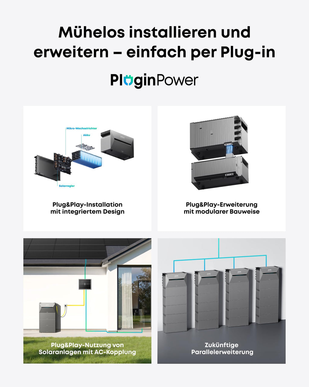 Anker SOLIX 3 Pro Balkonkraftwerk 2.68 kWh Speicher