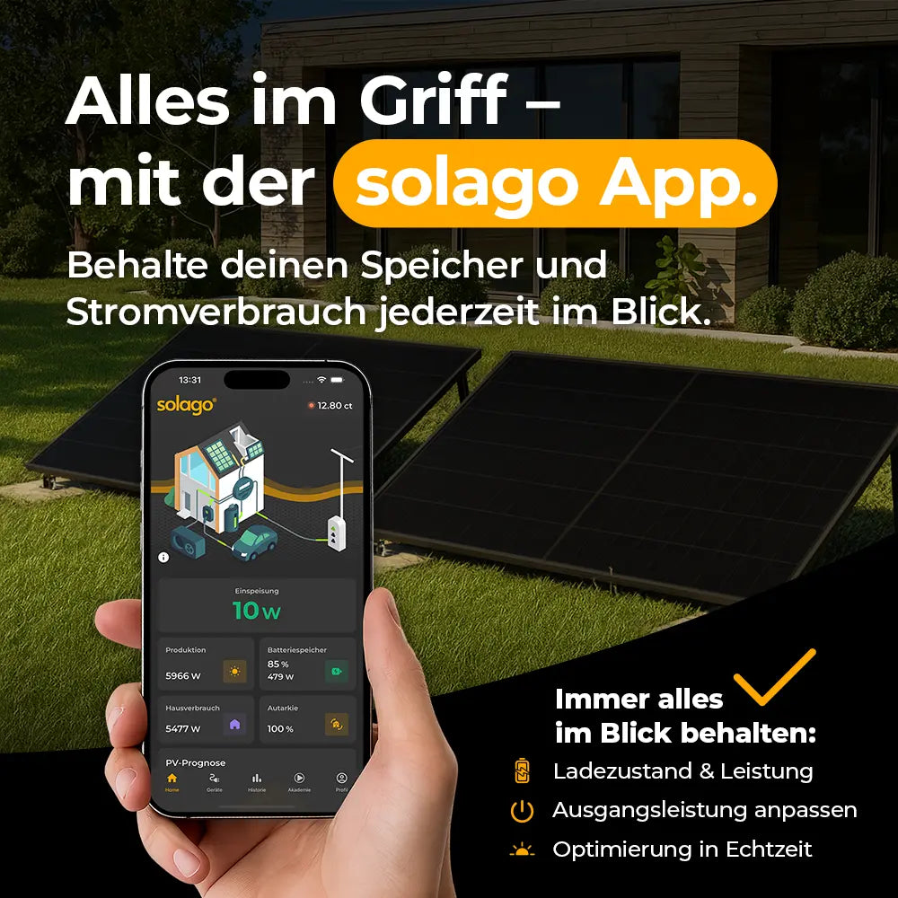 Balkonkraftwerk 1000W/800W mit Speicher Anker SOLIX 3 Pro - Komplettset Gitterbalkon