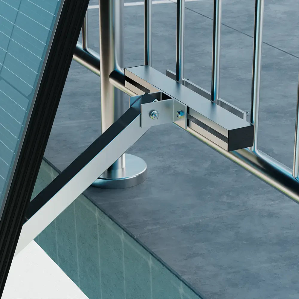 Balkonkraftwerk Halterung für den Balkon - Set für ein Solarmodul