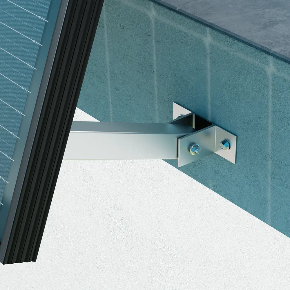 Balkonkraftwerk Halterung für den Balkon - Set für ein Solarmodul