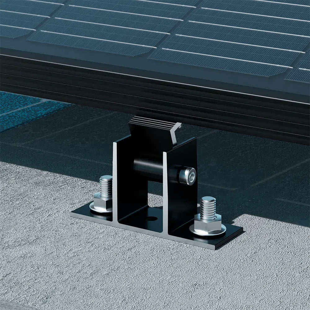 Balkonkraftwerk Halterung für das Flachdach - Set für ein Solarmodul