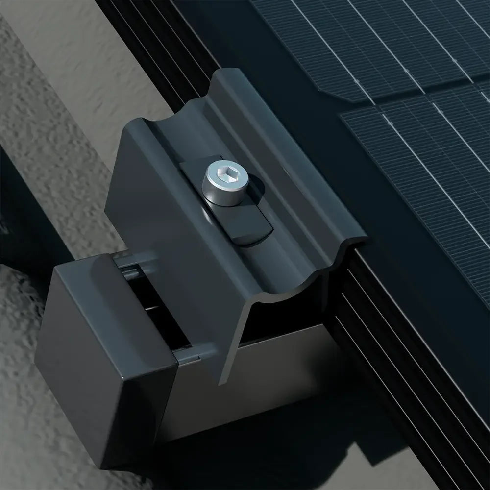 Balkonkraftwerk Halterung für das Schrägdach - Set für ein Solarmodul