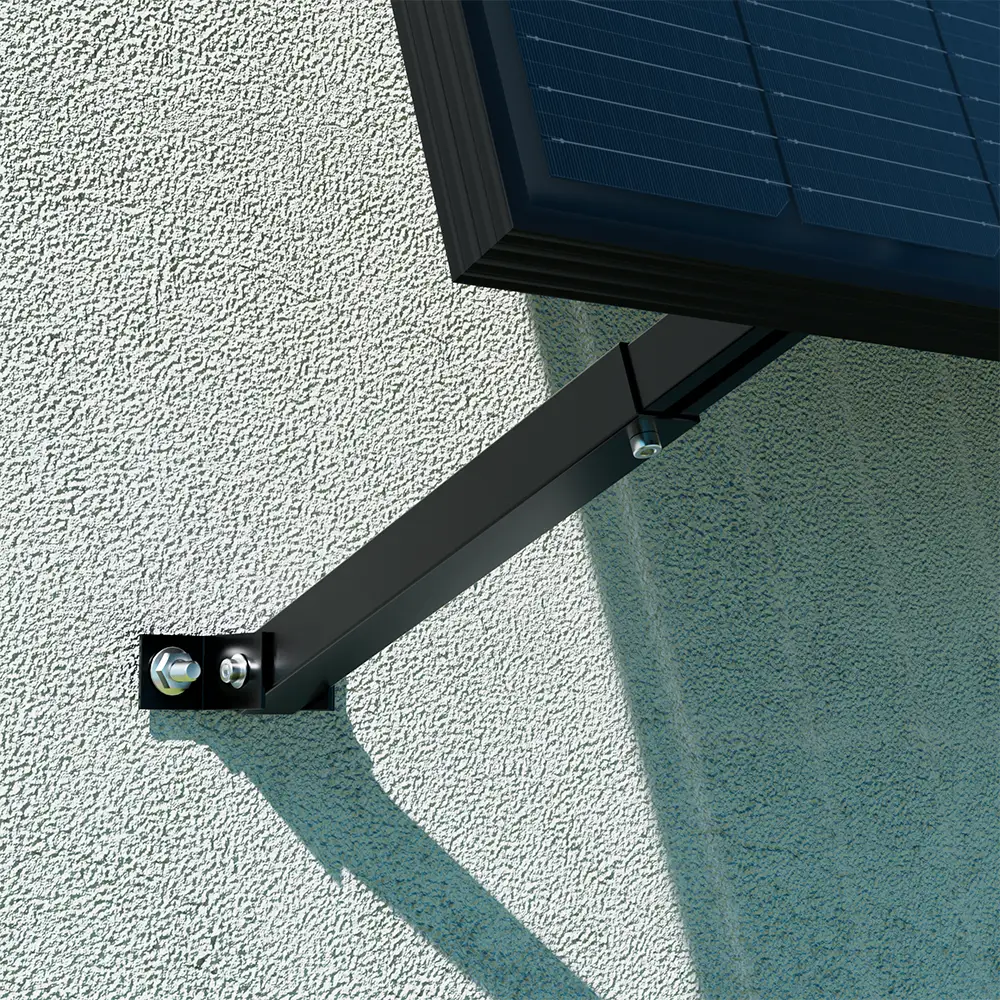 Balkonkraftwerk Halterung für die Wand - Set für ein Solarmodul