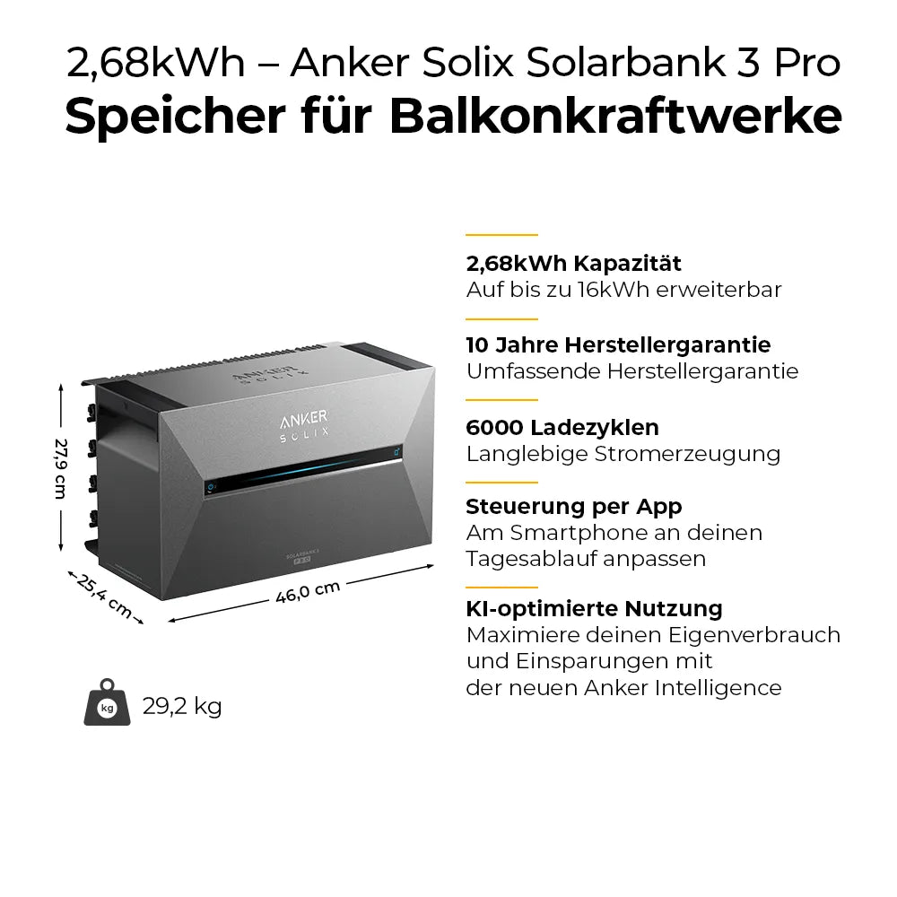 Anker Solix BP2700 – 2,7kWh Erweiterungsakku für Anker SOLIX 3 Pro