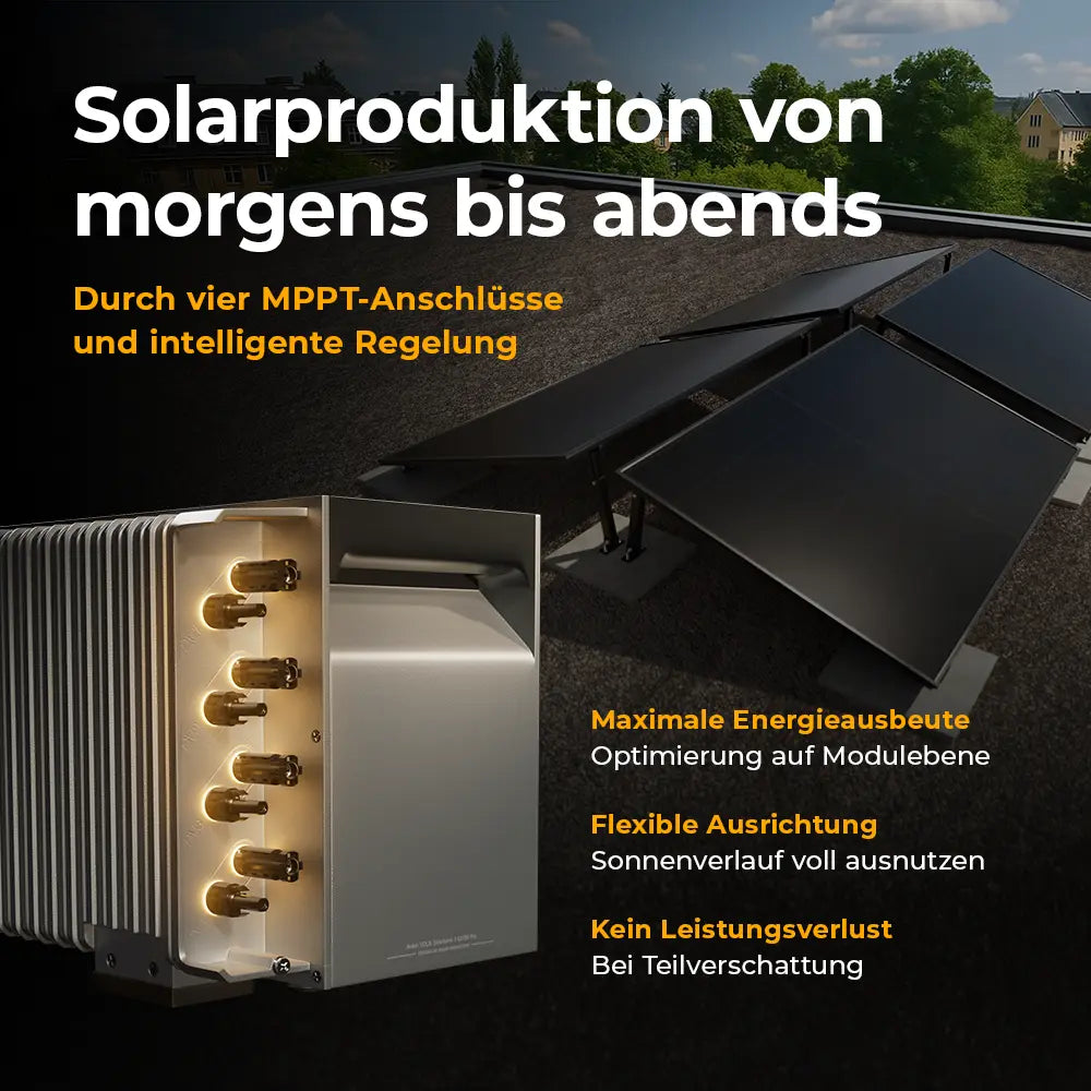 Balkonkraftwerk 2000 Watt mit Speicher Anker SOLIX 3 Pro - Set