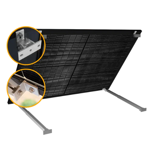 Balkonkraftwerk Halterung für die Wand - Set für ein Solarmodul
