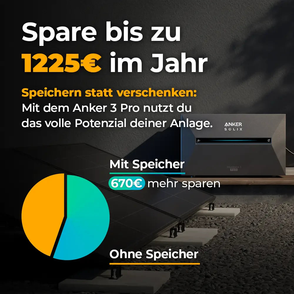 Solarkraftwerk 3500W mit Speicher Anker SOLIX 3 Pro - Set