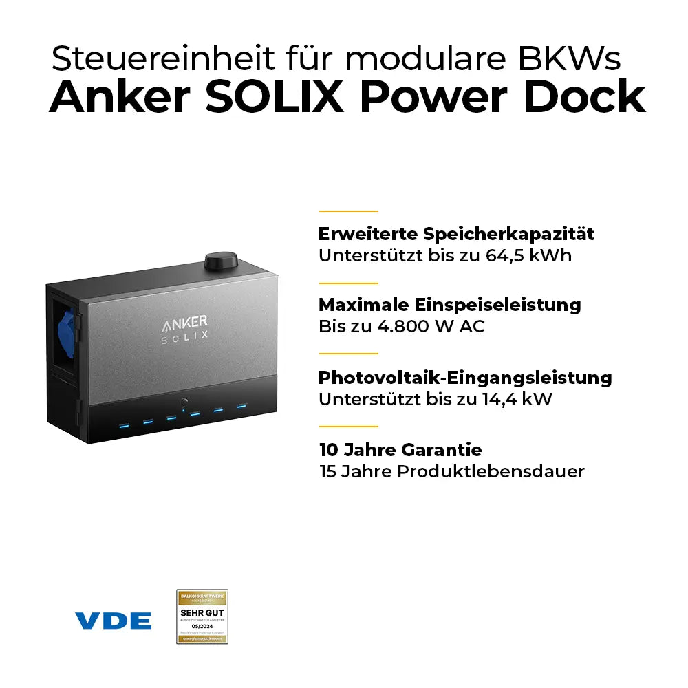 Anker SOLIX Power Dock Set mit 1x Solarbank 3 Pro inkl. Smart Meter