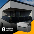 Solarkraftwerk 4000W mit Speicher Anker SOLIX 3 Pro - Komplettset Gitterbalkon