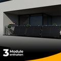Balkonkraftwerk 1500W - Komplettset Gitterbalkon