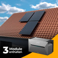 Balkonkraftwerk 1500W mit Speicher Anker SOLIX 3 Pro – Komplettset Schrägdach