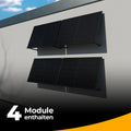 Balkonkraftwerk 2000W Glas-Glas bifazial - Komplettset Wandmontage